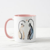 Zwei Katzen in Liebe Tasse (Links)
