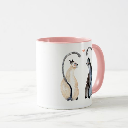 Zwei Katzen in Liebe Tasse (VorderseiteRechts)