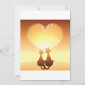 Zwei Katzen in Lieben Einladung (Vorderseite)