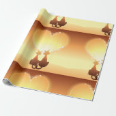 Zwei Katzen in Lieben Geschenkpapier (Ungerollt)
