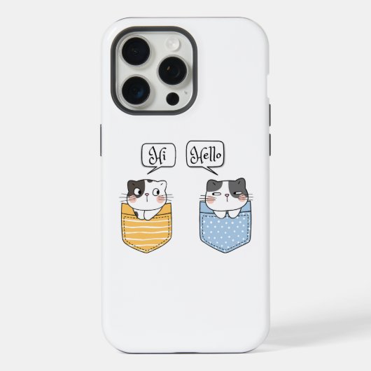 zwei Katzen iPhone Hülle (Rückseite)