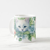 Zwei Katzen Kaffee Tasse (Vorderseite Links)