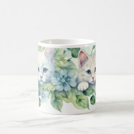 Zwei Katzen Kaffee Tasse