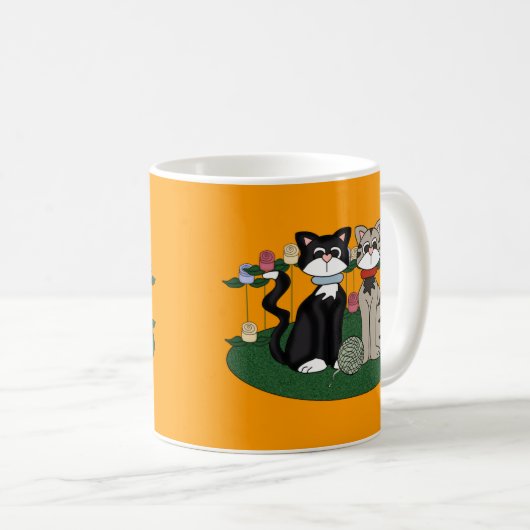 Zwei Katzen Kaffeetasse (VorderseiteRechts)