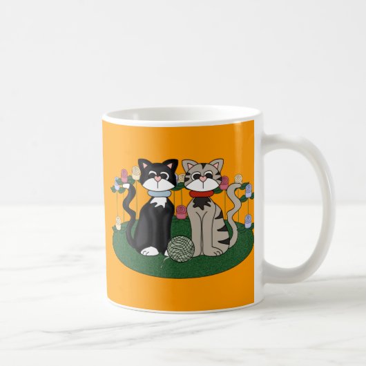 Zwei Katzen Kaffeetasse (Rechts)