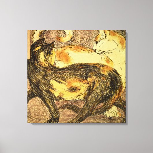 Zwei Katzen Leinwanddruck (Vorderseite)