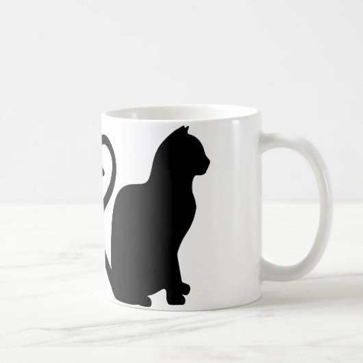 Zwei Katzen machen eine Herz-Silhouette Kaffee Tas Kaffeetasse (Rechts)