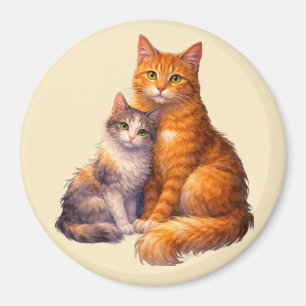 Zwei Katzen Magnet
