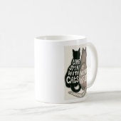 Zwei Katzen mit Freud-Phrase Kaffeetasse (VorderseiteRechts)