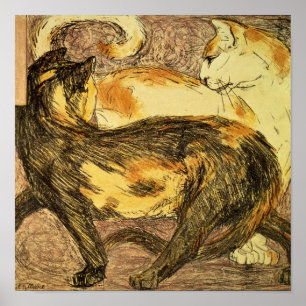 Zwei Katzen Poster