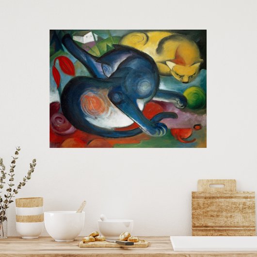 Zwei Katzen Poster (Küche)
