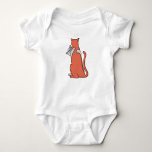 Zwei Katzen schließen Freundschaft Baby Strampler