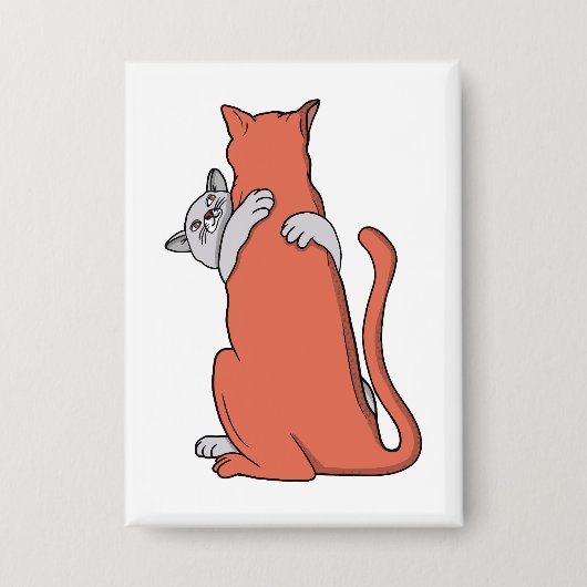 Zwei Katzen schließen Freundschaft Button (Vorderseite)