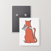 Zwei Katzen schließen Freundschaft Button (Vorderseite/Rückseite)