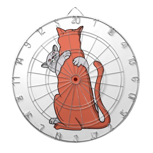 Zwei Katzen schließen Freundschaft Dartscheibe (vorne)