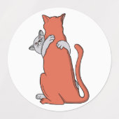 Zwei Katzen schließen Freundschaft Etiketten (Design 1)