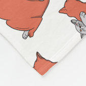 Zwei Katzen schließen Freundschaft Fleecedecke (Ecke)