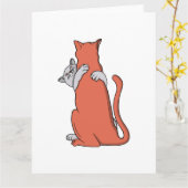 Zwei Katzen schließen Freundschaft Karte (Gelbe Blume)