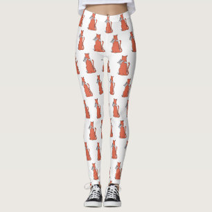 Zwei Katzen schließen Freundschaft Leggings