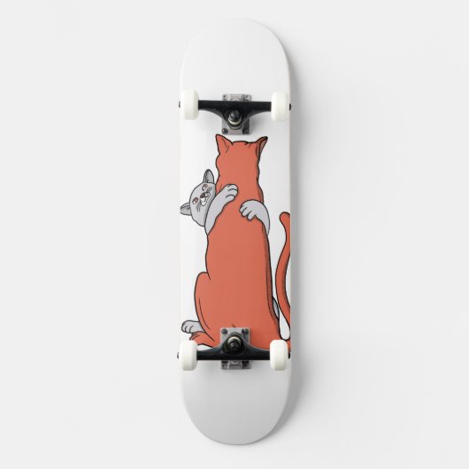 Zwei Katzen schließen Freundschaft Skateboard (Vorderseite)