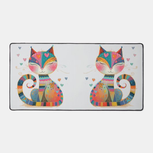 Zwei Katzen Schreibtischunterlage (Vorderseite)