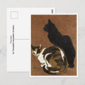 Zwei Katzen Steinlen Postkarte (Vorne/Hinten)