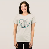 Zwei Katzen umarmen sich Tri-Blend Shirt (Vorderseite voll)