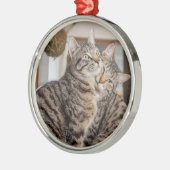 Zwei Katzen umarmt Ornament Aus Metall (Links)