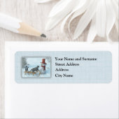 Zwei Katzen und ein Schneemann (Insitu)