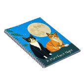 Zwei Katzen unter Vollmond Notizblock (Rechte Seite)