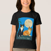 Zwei Katzen unter Vollmond Tri-Blend Shirt (Vorderseite)