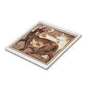 Zwei Katzen (von Franz Marc) Fliese (Seite)