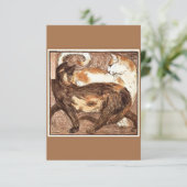 Zwei Katzen (von Franz Marc) Karte (Stehend Vorderseite)