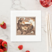 Zwei Katzen (von Franz Marc) Serviette (Beispiel)