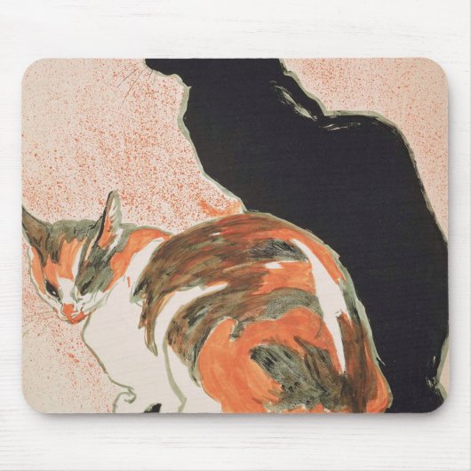 Zwei Katzen von Theophil Alexandre Steinlen Mousepad (Vorne)