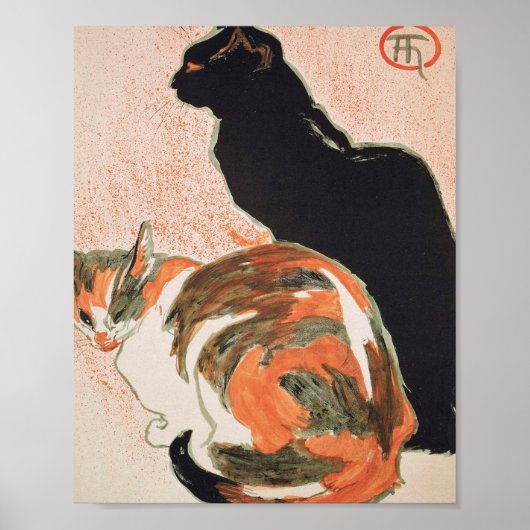 Zwei Katzen von Theophil Alexandre Steinlen Poster (Vorne)