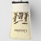 Zwei Katzen wandern im Schnee mit Kätzchen Schirme Golf Headcover (Rotieren 90)