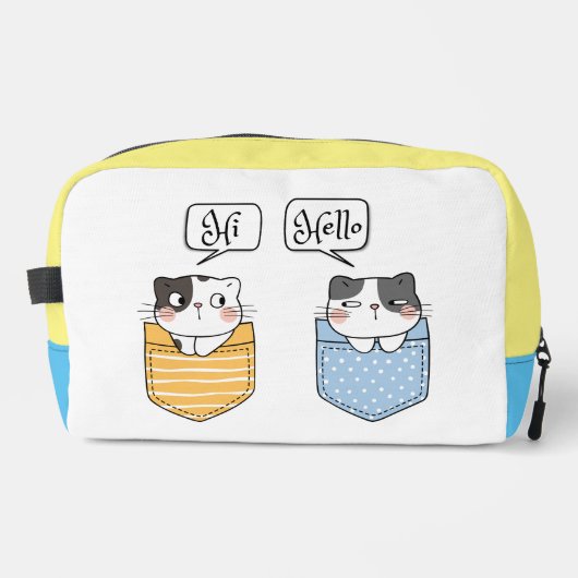 zwei Katzen Waschbeutel (Vorderseite)