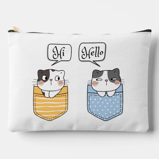 zwei Katzen Zubehörtasche (Vorderseite)