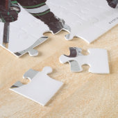 zwei kaukasische Hockeyspieler mit Gegenspieler Puzzle (Seite)