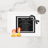 Zwei Kerzen nach der Beerdigung danke Ihnen Karten (Vorderseite/Rückseite Beispiel)