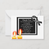 Zwei Kerzen nach der Beerdigung danke Ihnen Karten (Vorderseite)