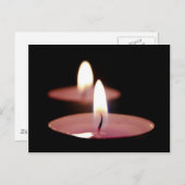 Zwei Kerzen Postkarte (Vorne/Hinten)