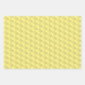 Zwei Khaki farbig verknüpftes Herz-Muster Geschenkpapier Set (Vorderseite)