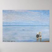 Zwei Kinder paddeln am Skagen Beach, PS Kroyer Poster (Vorne)