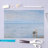 Zwei Kinder paddeln am Skagen Beach, PS Kroyer Seidenpapier (Handwerk)