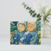 Zwei Kinder Van Gogh Fine Art Postkarte (Stehend Vorderseite)