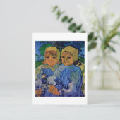 Zwei Kinder, Van Gogh Fine Art Postkarte (Stehend Vorderseite)