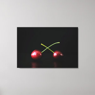 Zwei Kirschen 36x24 (90x60cm) waca Leinwanddruck