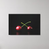 Zwei Kirschen 36x24 (90x60cm) waccna Leinwanddruck (Vorderseite)